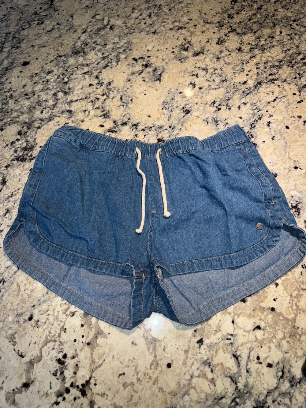 Roxy Casual Blue Denim Drawstring Women’s Shorts